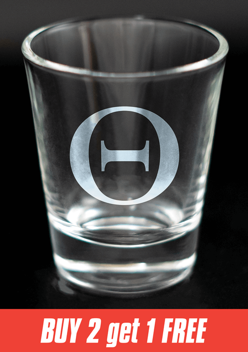 Greek Letter Shot Glasses