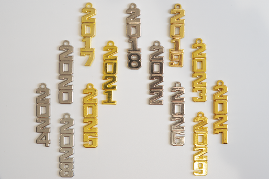 Graduation Tassels with Vertical Year Charms