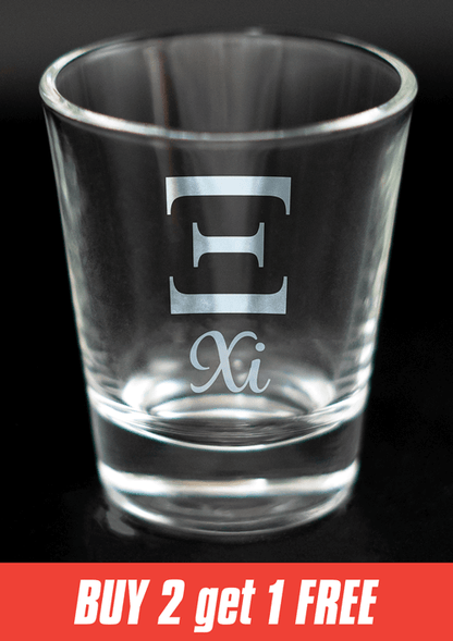 Greek Letter Shot Glasses