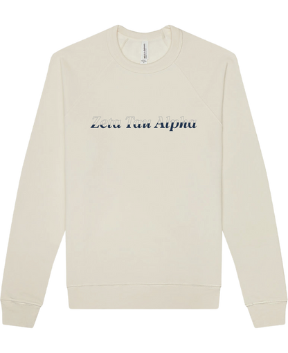 Zeta Tau Alpha Stitched Outline Crewnecks