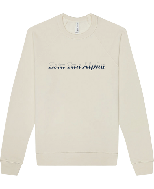Zeta Tau Alpha Stitched Outline Crewnecks