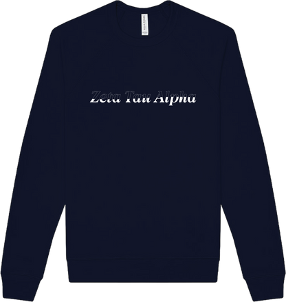 Zeta Tau Alpha Stitched Outline Crewnecks