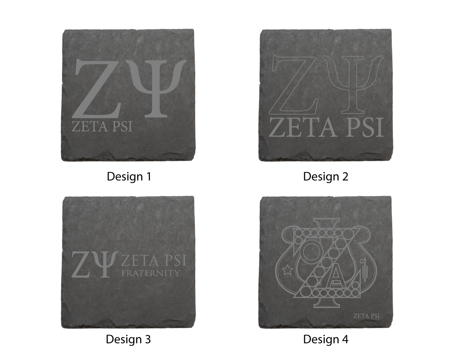 Zeta Psi Fraternity, Inc. Stone Coasters - 4-Pack