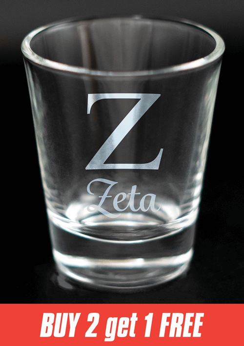 Greek Letter Shot Glasses