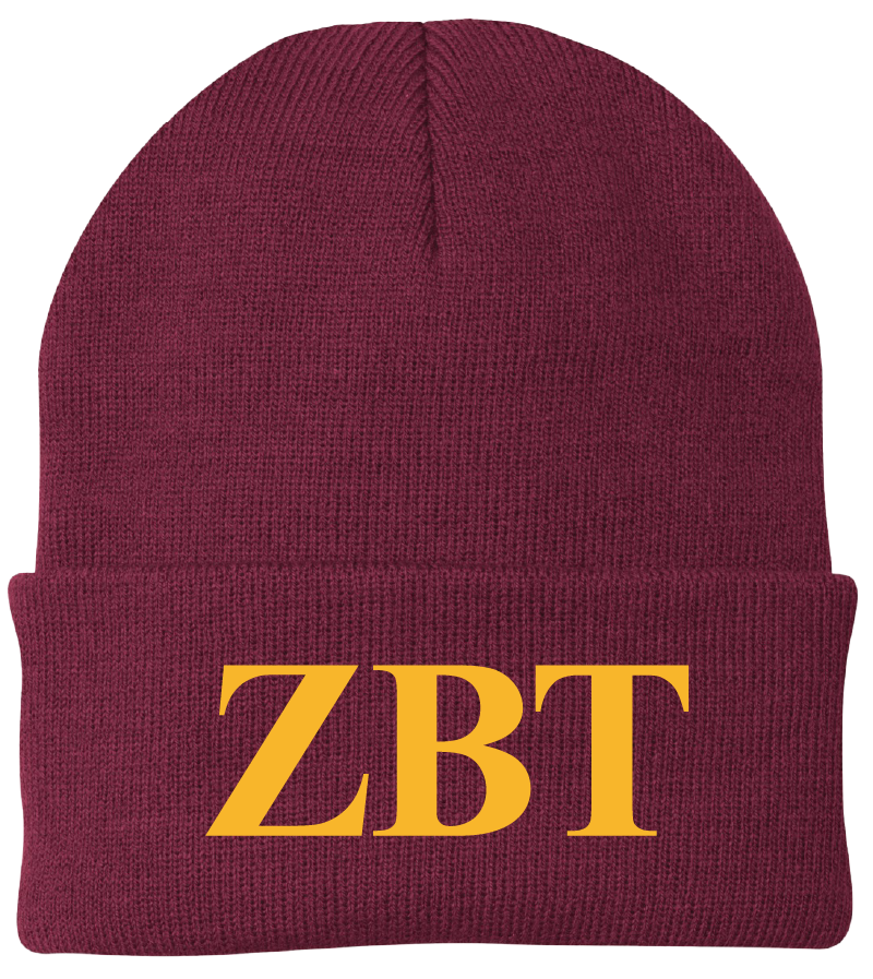 Zeta Beta Tau Lettered Beanies