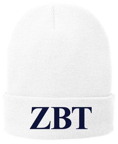 Zeta Beta Tau Lettered Beanies