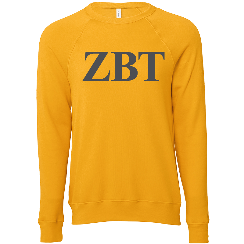 Zeta Beta Tau Lettered Crewneck Sweatshirts