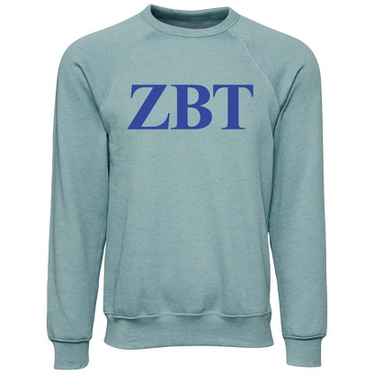 Zeta Beta Tau Lettered Crewneck Sweatshirts