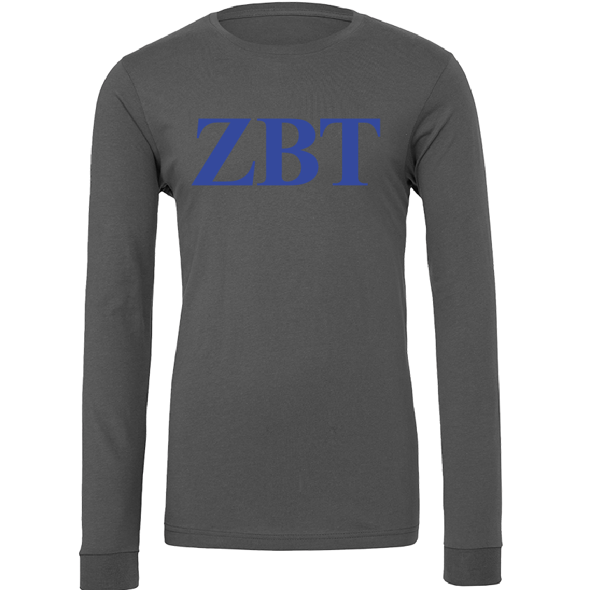 Zeta Beta Tau Lettered Long Sleeve T-Shirts