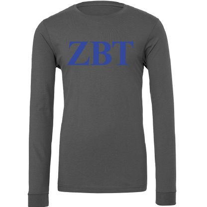 Zeta Beta Tau Lettered Long Sleeve T-Shirts