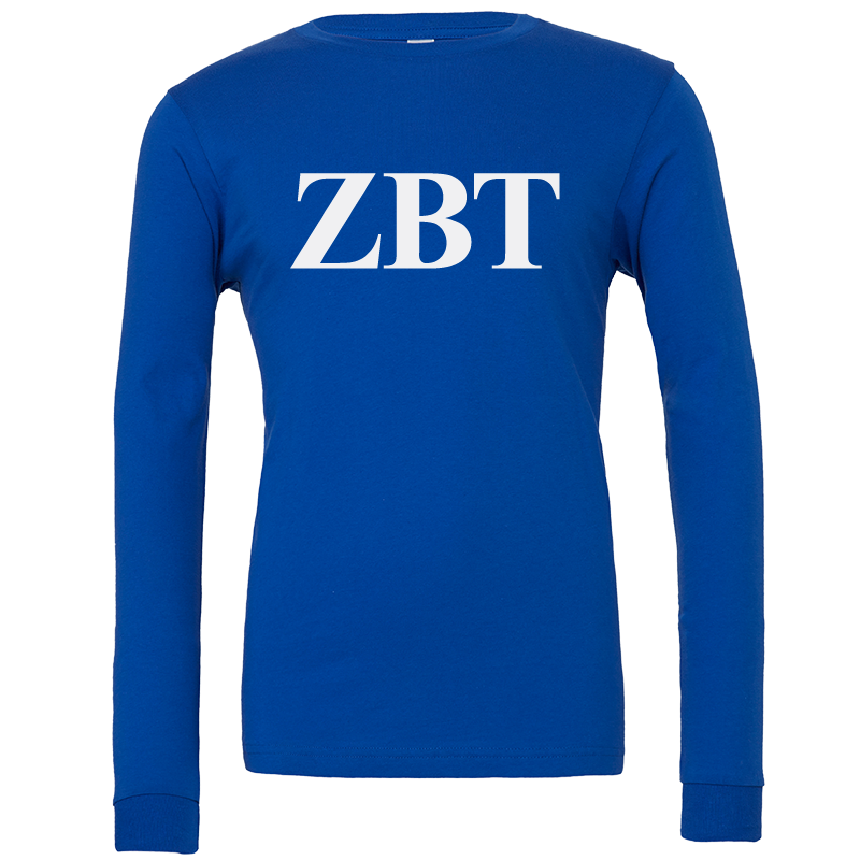 Zeta Beta Tau Lettered Long Sleeve T-Shirts