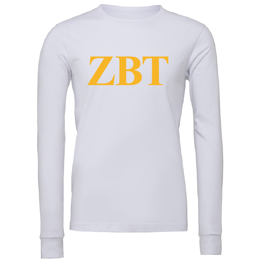 Zeta Beta Tau Lettered Long Sleeve T-Shirts