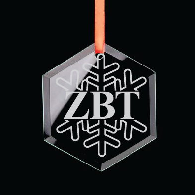 Zeta Beta Tau Hexagon Single-Snowflake Ornament