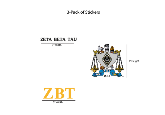 Zeta Beta Tau Stickers