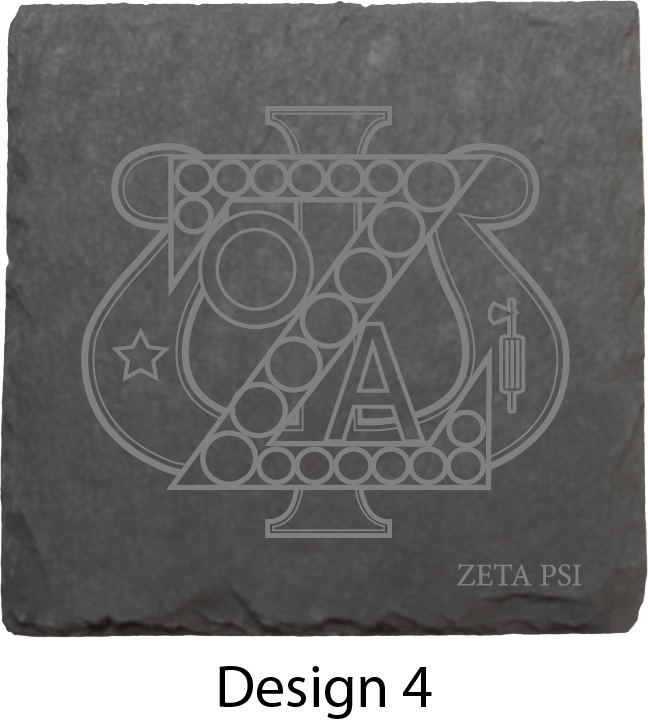 Zeta Psi Fraternity, Inc. Stone Coasters - 4-Pack
