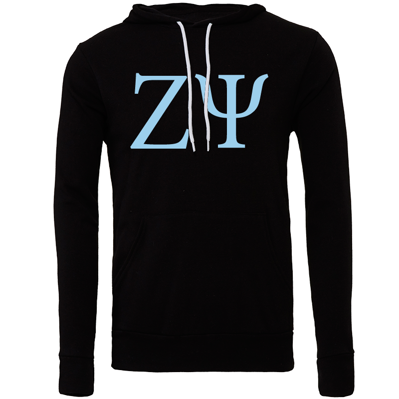 Zeta Psi Lettered Hooded Sweatshirts