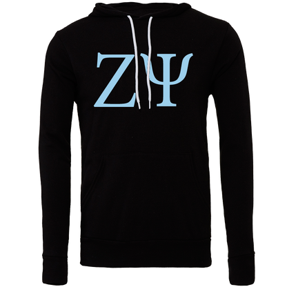 Zeta Psi Lettered Hooded Sweatshirts