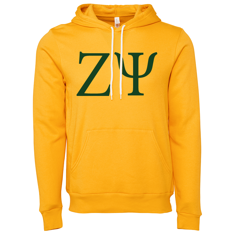 Zeta Psi Lettered Hooded Sweatshirts