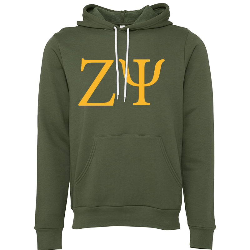 Zeta Psi Lettered Hooded Sweatshirts