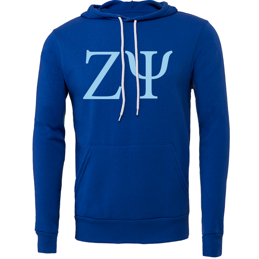 Zeta Psi Embroidered Lettered Hooded Sweatshirts