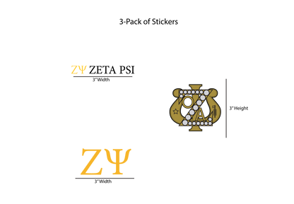 Zeta Psi Fraternity, Inc. Stickers