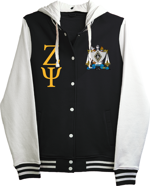 Zeta Psi Fraternity Varsity Hooded Sweatshirt