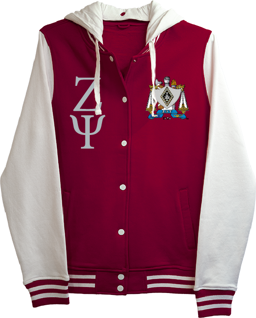 Zeta Psi Fraternity Varsity Hooded Sweatshirt