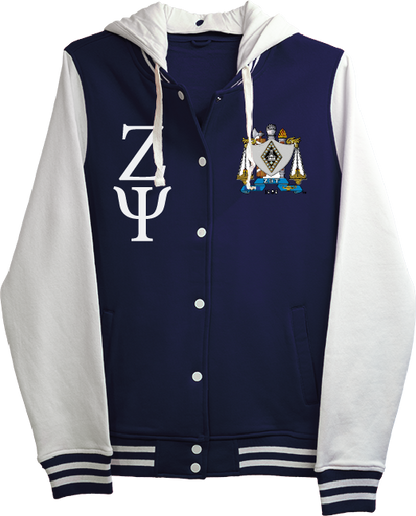 Zeta Psi Fraternity Varsity Hooded Sweatshirt