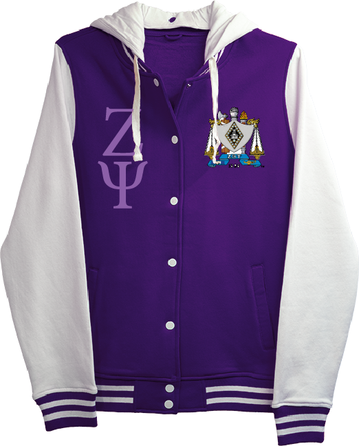 Zeta Psi Fraternity Varsity Hooded Sweatshirt