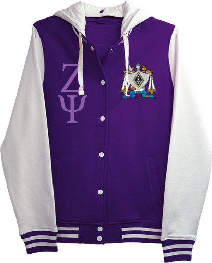 Zeta Psi Fraternity Varsity Hooded Sweatshirt