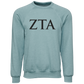 Zeta Tau Alpha Lettered Crewneck Sweatshirts