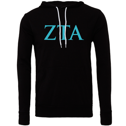 Zeta Tau Alpha Lettered Hooded Sweatshirts