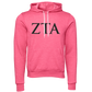 Zeta Tau Alpha Lettered Hooded Sweatshirts