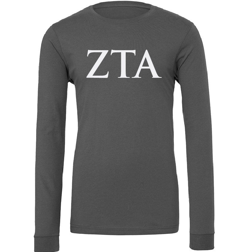 Zeta Tau Alpha Lettered Long Sleeve T-Shirts