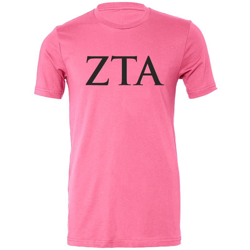Zeta Tau Alpha Lettered Short Sleeve T-Shirts