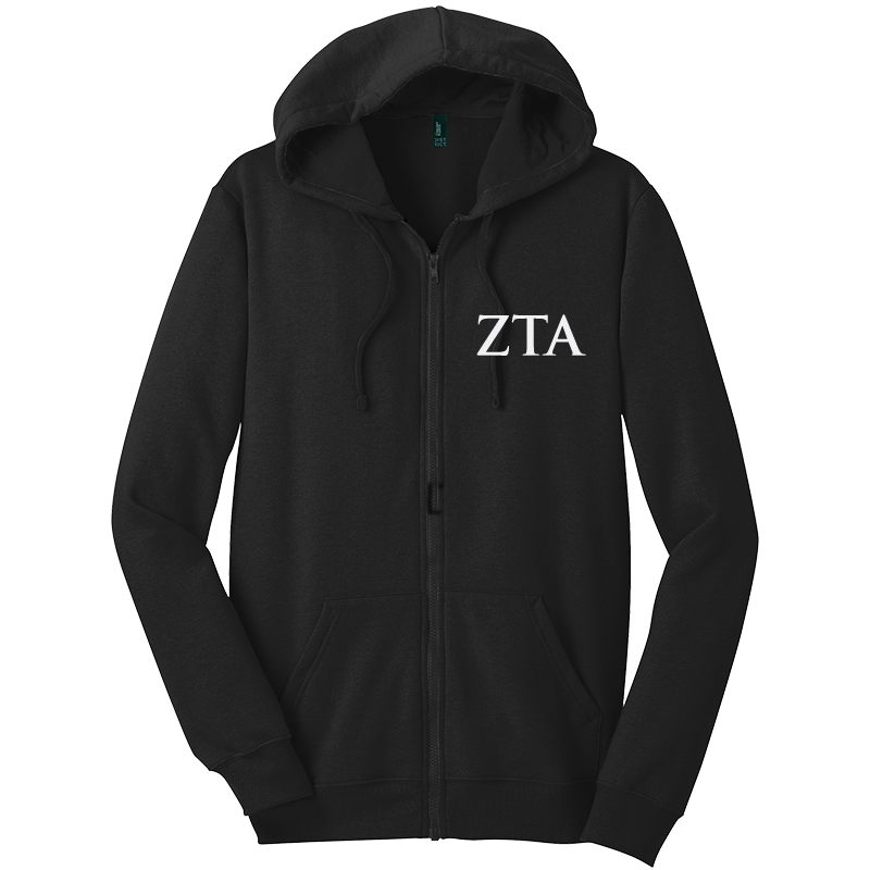 Zeta Tau Alpha Zip-Up Hooded Sweatshirts