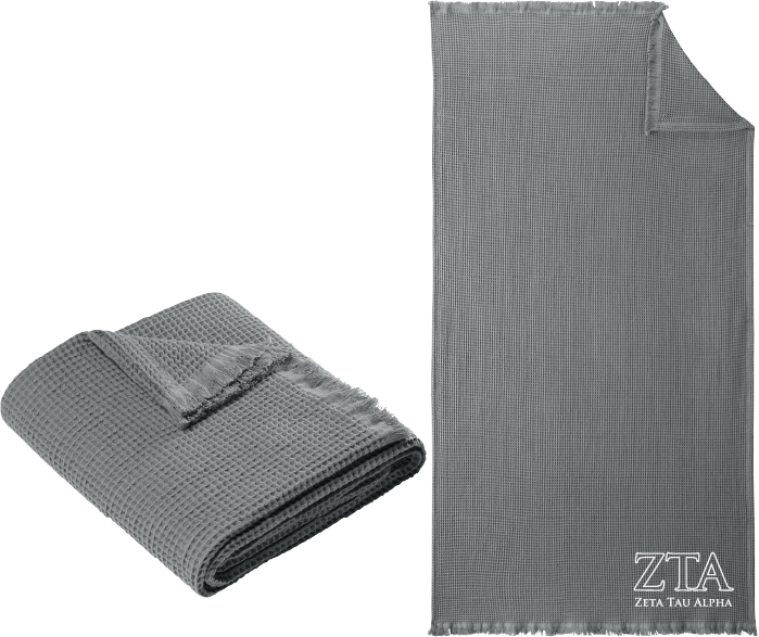 Zeta Tau Alpha Letters and Name Blankets