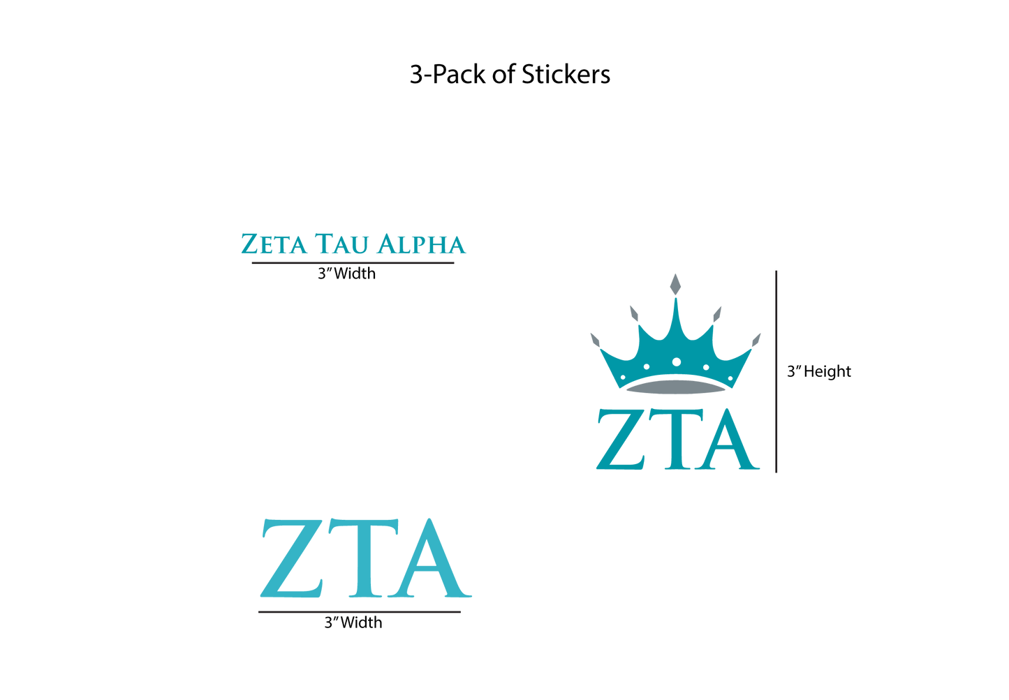 Zeta Tau Alpha Stickers