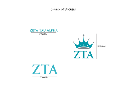 Zeta Tau Alpha Stickers