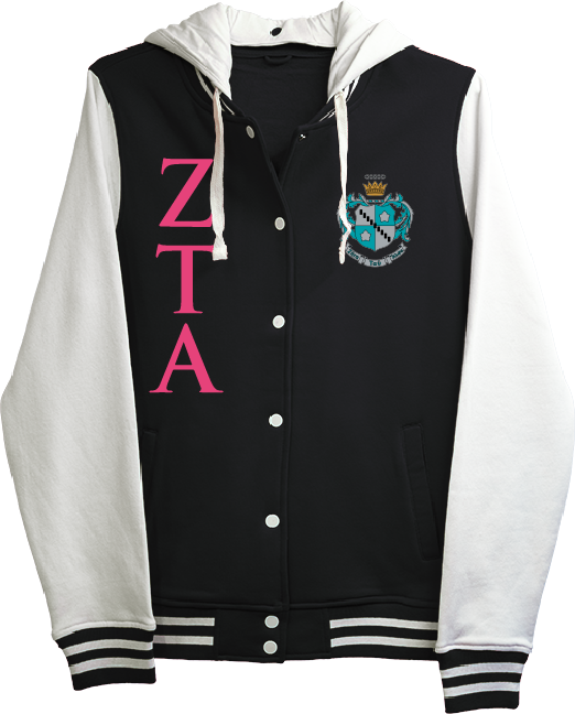 Zeta Tau Alpha Varsity Hooded Sweatshirt