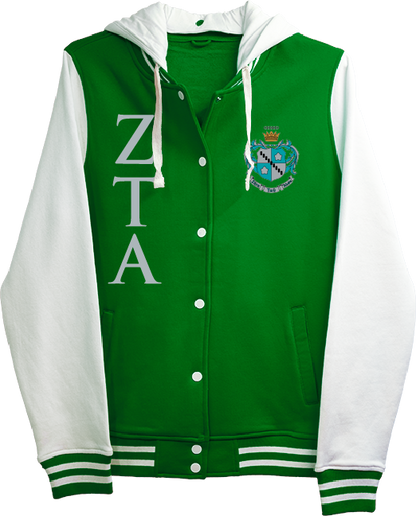 Zeta Tau Alpha Varsity Hooded Sweatshirt