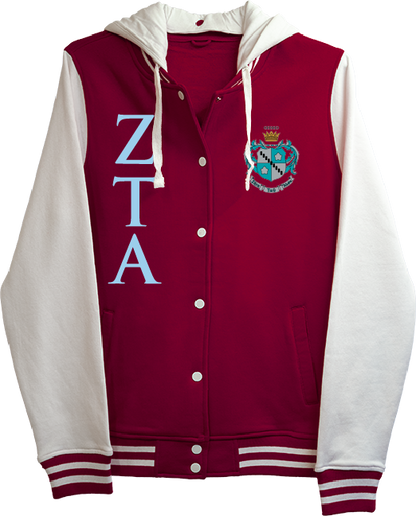 Zeta Tau Alpha Varsity Hooded Sweatshirt