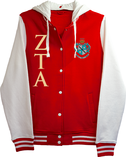 Zeta Tau Alpha Varsity Hooded Sweatshirt