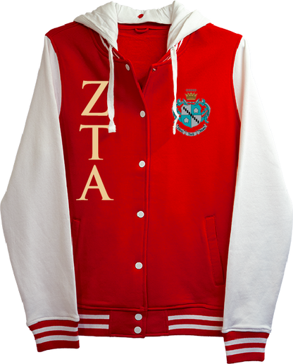 Zeta Tau Alpha Varsity Hooded Sweatshirt