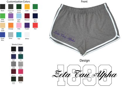 Zeta Tau Alpha Year and Name Women's Shorts