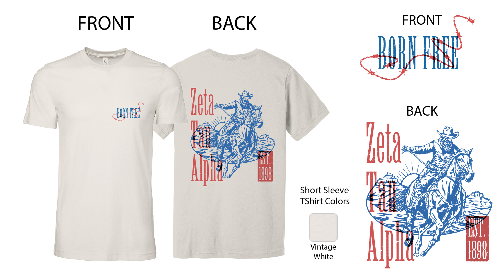 Zeta Tau Alpha Cowboy Graphic T-Shirt