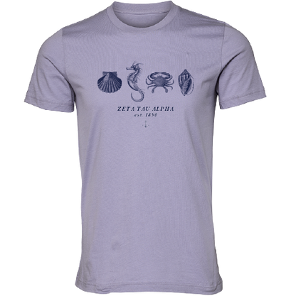 Zeta Tau Alpha Nautical Graphic T-Shirts