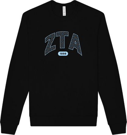 Zeta Tau Alpha Varsity Polka Dot Crewneck