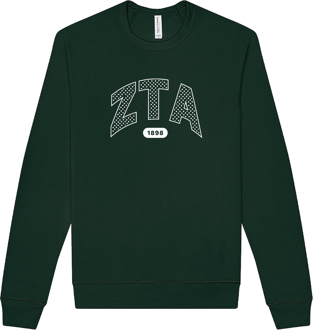 Zeta Tau Alpha Varsity Polka Dot Crewneck