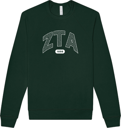 Zeta Tau Alpha Varsity Polka Dot Crewneck
